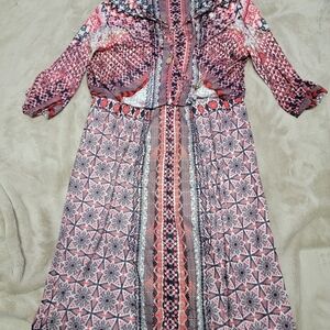 Elegant Multicolor Patterned Dress